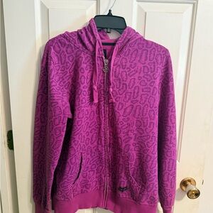 Fox Pink Leopard Print Hoodie